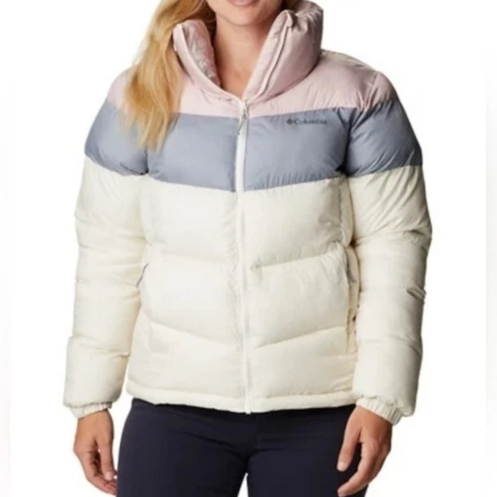 Columbia Puffect II Colorblock Puffer Jacket Coat Size XL Tri color